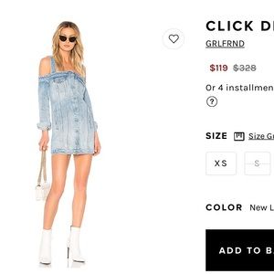 Coachella GRLFRND Click Denim Dress